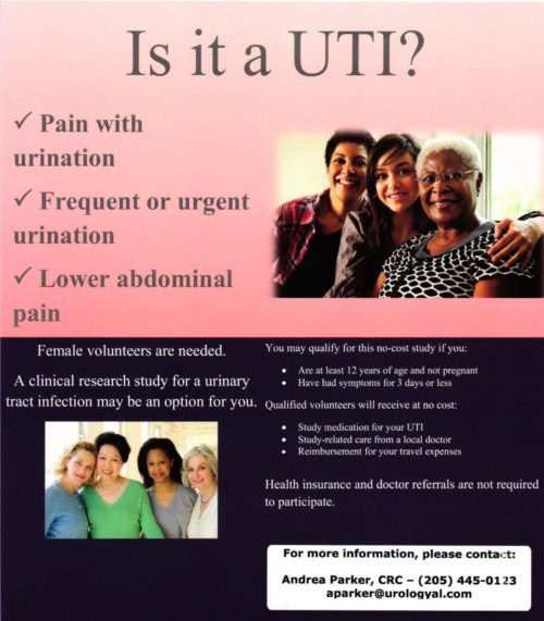 UCA is Conducting a Clinical Research Study for UTI’s